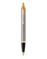 Parker  Kuličkové pero Royal IM, broušené tělo, zlatý klip, 0,7 mm, modrý inkoust, PARKER