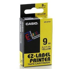 Casio  Páska, 9 mm x 8 m, CASIO, žlutá-černá