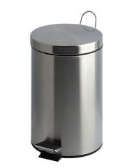 Odpadkový koš, pedálový, kovový, 20 l, VEPA BINS, chromovaný