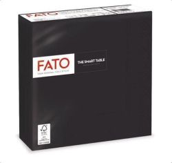 FATO  Ubrousky Smart Table, černá, 1/4 skládání, 33 x 33 cm, FATO 82622500 ,balení 50 ks