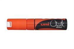 UNI  Křídový popisovač PWE-8K, fluorescenční oranžová, 8mm, UNI