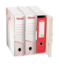 ESSELTE  Archivační krabice na pořadač Standard, bílá, 97 mm, A4, recyklovaný karton, ESSELTE