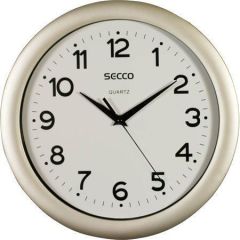 SECCO  Nástěnné hodiny Sweep Second, rám - imitace dřeva, 28,5 cm, SECCO