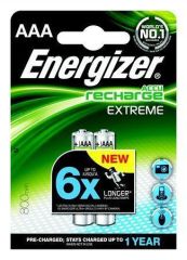 ENERGIZER  Nabíjecí baterie, AAA (mikrotužková), 2x800 mAh, přednabité, ENERGIZER