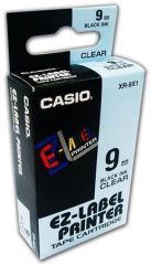 Casio  Páska, 9 mm x 8 m, CASIO, průhledná-černá