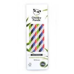 Brčko, mix barev, bambusové, rozložitelné, 100 ks, CHEEKY PANDA STRWMULTIX48 ,balení 100 ks
