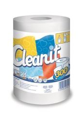 Papírové utěrky CLEANIT 300, bílá, 2-vrstvé, role, LUCART