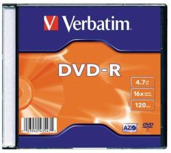 DVD-R 4,7GB, 16x, AZO, Verbatim, slim box