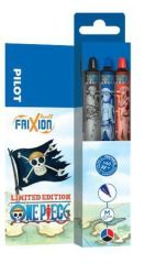 Roller Frixion Ball + One Piece, 3 barvy, sada, 0,35 mm, vymazatelný, PILOT WLT449546