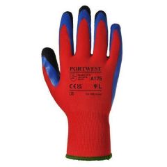 Ochranné rukavice Duo-Flex, červeno-modrá, latexové, velikost M