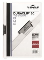 Durable  Desky s rychlovazačem DURACLIP® 30, bílá, s klipem, A4, DURABLE