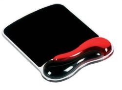 Podložka pod myš s gelovou opěrkou zápěstí, KENSINGTON DuoGel, červená/černá