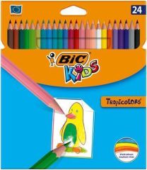 BIC  Sada pastelek Tropicolors,  24 různých barev, BIC 9375182