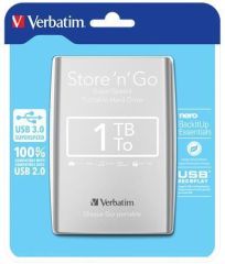 Verbatim  2,5 HDD (hard-disk) Stor 'n' Go, 1TB, USB 2.0, VERBATIM, stříbrný