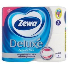ZEWA  Toaletní papír Deluxe,  bílá, 3vrstvý, 4 role, ZEWA 3228 ,balení 4 ks