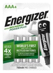 ENERGIZER  Nabíjecí baterie, AAA, 4x700 mAh, ENERGIZER Power Plus