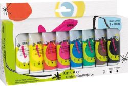 Sada Umělecká barva KIDS ART pro děti 8 barev 30 ml, KREUL ,balení 8 ks