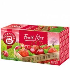 Čaj ovocný, 20x2,5 g, TEEKANNE, Fruit kiss, jahoda-třešeň
