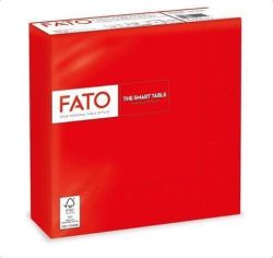 FATO  Ubrousky Smart Table, červená, 1/4 skládání, 33 x 33 cm, FATO 82621700 ,balení 50 ks