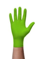 Ochranné rukavice, zelená, jednorázové, nitrilové, vel. XXL, 50 ks, nepudrované ,balení 50 ks