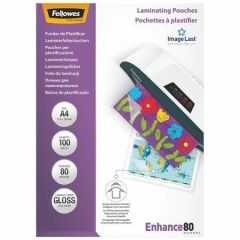 Laminovací fólie, lesklá, A4, 80 micron, FELLOWES ,balení 100 ks