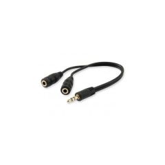 EQUIP  Audio rozdělovací kabel, 13 cm, 2 vstupy/1 výstup, EQUIP 147941