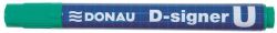 Donau  Permanentní popisovač D-signer U, zelená, 2-4mm, kuželový hrot, DONAU