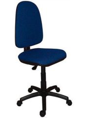 Kancelářská židle, textilní, černá základna, Golf, modrá