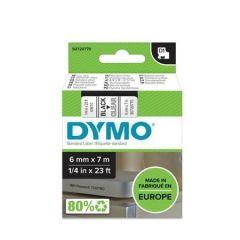 dymo  Páska, 6 mm x 7 m, DYMO D1, transparentní-černá