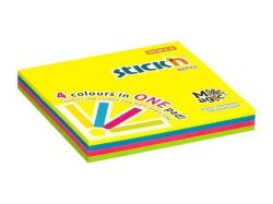 Stick´n  Samolepicí bloček Magic Pad, nenové barvy, 76x76 mm, 100 listů, STICK N 21571 ,balení 100 ks