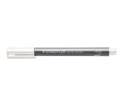 STAEDTLER  Štětcový fix Design Journey Metallic Brush, bílá, 1-6 mm, STAEDTLER 8321-0