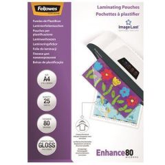 FELLOWES  Laminovací fólie, lesklá, 80 micron, A4, FELLOWES ,balení 25 ks