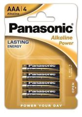 Panasonic  Baterie Alkaline power, AAA 4 ks, PANASONIC