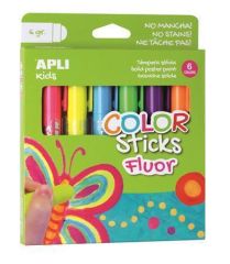 Apli  Temperové tyčinky Kids, 6 různých fluorescenčních barev, APLI  ,balení 6 ks