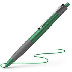 Kuličkové pero Loox, zelená, 0,5mm, stiskací mechanismus, SCHNEIDER