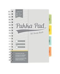 Spirálový sešit Study Book, šedá, B5, linkovaný, 100 listů, PUKKA PAD 9824-STU