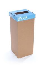 Odpadkový koš na tříděný odpad Office, modrá, recyklovaný, 50 l, RECOBIN