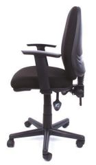 Kancelářská židle Smile, s nastavitelnými područkami, černé čalounění, MAYAH 10008-03CK
