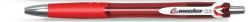 Gelové pero G.master, červená, 0,5 mm, stiskací mechanismus, FLEXOFFICE