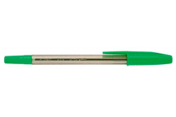 UNI  Kuličkové pero SA-S, zelená, 0,35 mm, s uzávěrem, UNI ,balení 12 ks