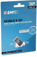 USB flash disk T260C Dual, 32GB, USB 3.2, USB-A vstup/USB-C výstup, EMTEC ECMMD32GT263C