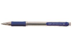UNI  Kuličkové pero SN-101 Laknock Fine, modrá, 0,4mm, stiskací mechanismus, UNI