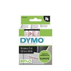 dymo  Páska, 12 mm x 7 m, DYMO D1, bílá-červená