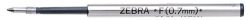 ZEBRA  F29923 Náplň do kuličkového pera F, červená, 0,24 mm, ZEBRA