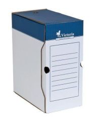 VICTORIA  Archivační krabice, modro-bílá, karton, A4, 150 mm, VICTORIA