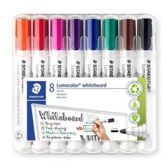 Popisovače na bílou tabuli Lumocolor 351, 8 barev, 2 mm, kuželový hrot, STAEDTLER 351 WP8