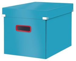 Úložná krabice Cosy Click&Store, modrá, vel. L, krychle, LEITZ 53470061