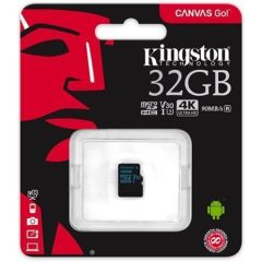 Paměťová karta Micro SDHC, 32GB, U3, UHS-I, 90/45MB/s, bez adaptéru, KINGSTON Canvas Go