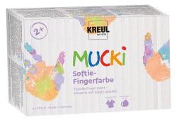 Sada prstových barev, MUCKI SOFTIE, 6 barev, 6x150ml, KREUL ,balení 6 ks