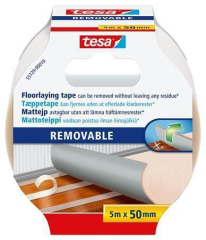 Oboustranná podlahová páska  Removable 55729 odstranitelná beze stop, 50 mm x 5 m, TESA